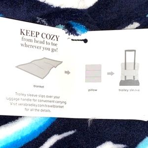 VERA BRADLEY FLEECE TRAVEL BLANKET